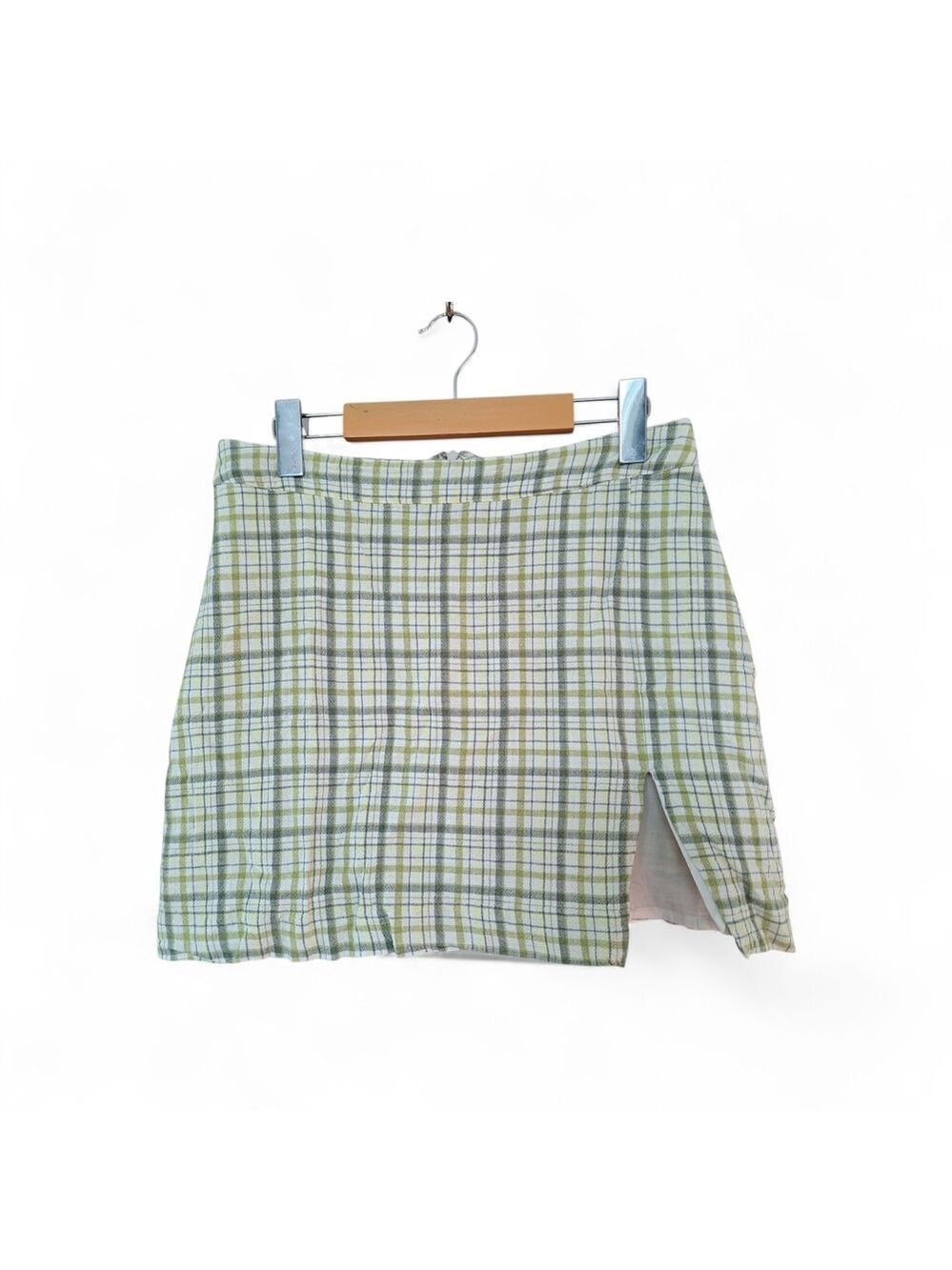 Twik Simons Green Plaid Mini Skirt - Size L - Casual & Preppy Fall Fashion